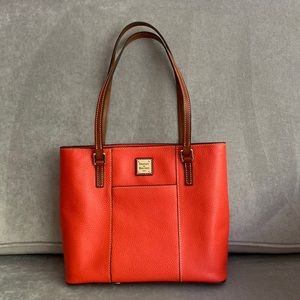 Dooney & Bourke Poppy Red Medium Size Tote Bag.